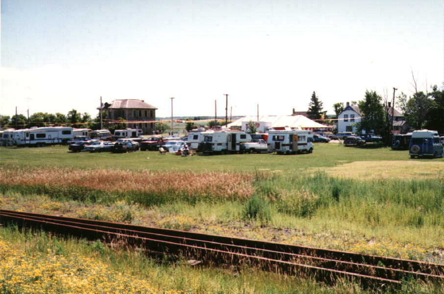 Looking toward Summerberry school during 1990 reunion.